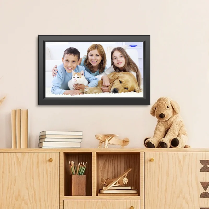 Private Label US PLUG Smart Picture 15.6" Usb Flash Drive Lcd Signage Display Digital Photo Frame