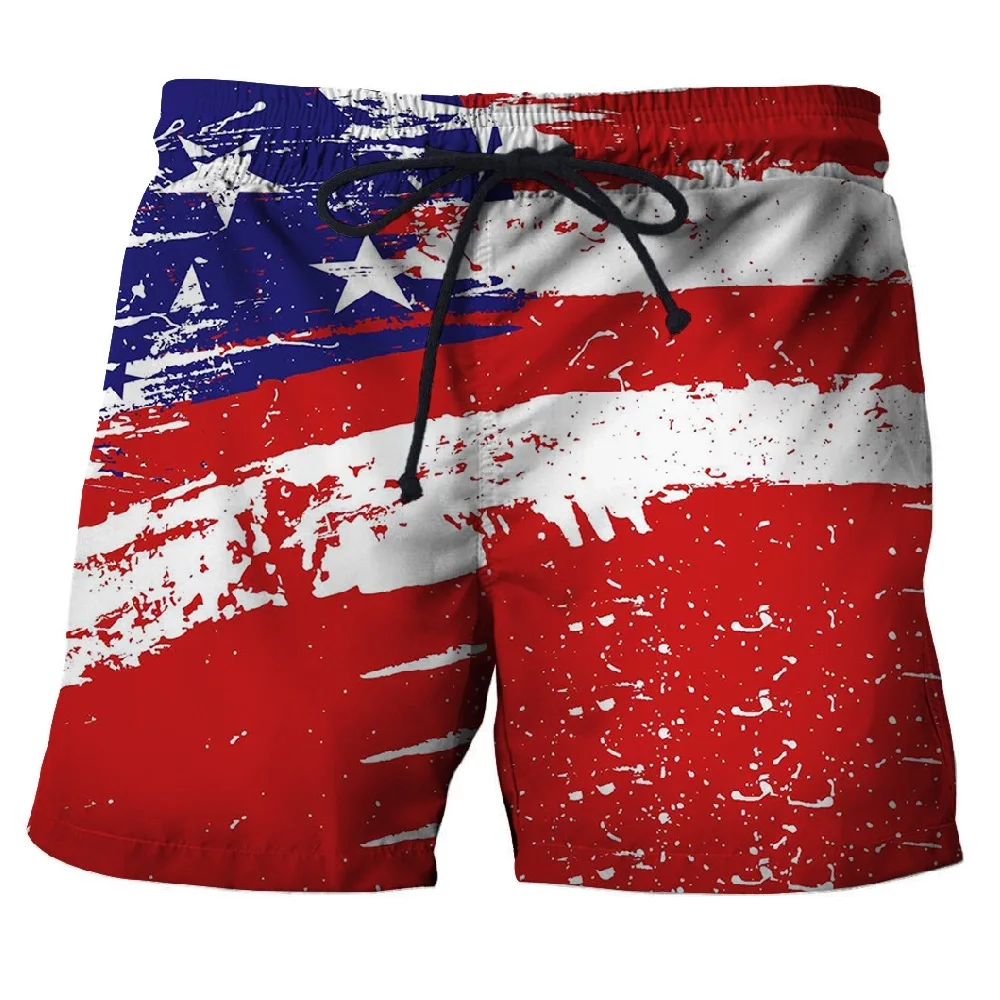 American Flag Muay Thai Shorts Combat Fight MMA Boxer Boxing Trunks