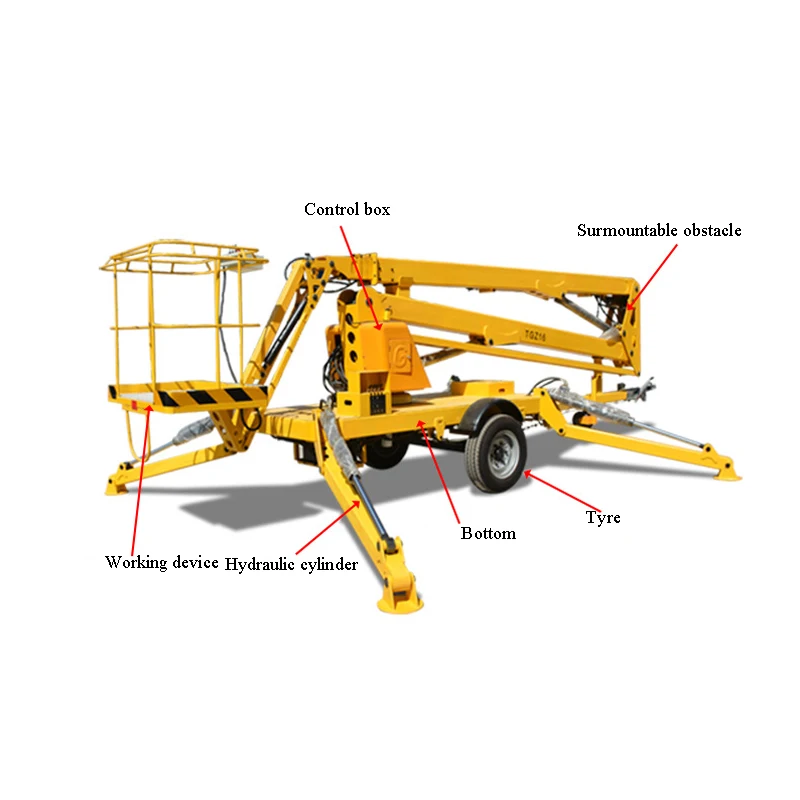 Folding Arm Hydraulic Track Lift Platform Boom Lift