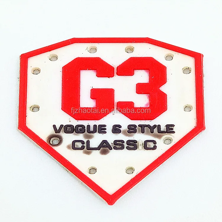 Sew On Custom Made Embossed 3d Silicone Patch Soft Pvc Clear Transparent Wholesale Design Rubber Labels For Clothing Hat