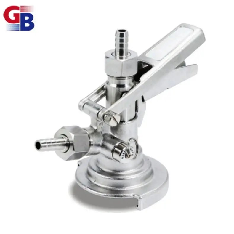 GB Best price brass M type draft wine keg pump coupler with safe valve