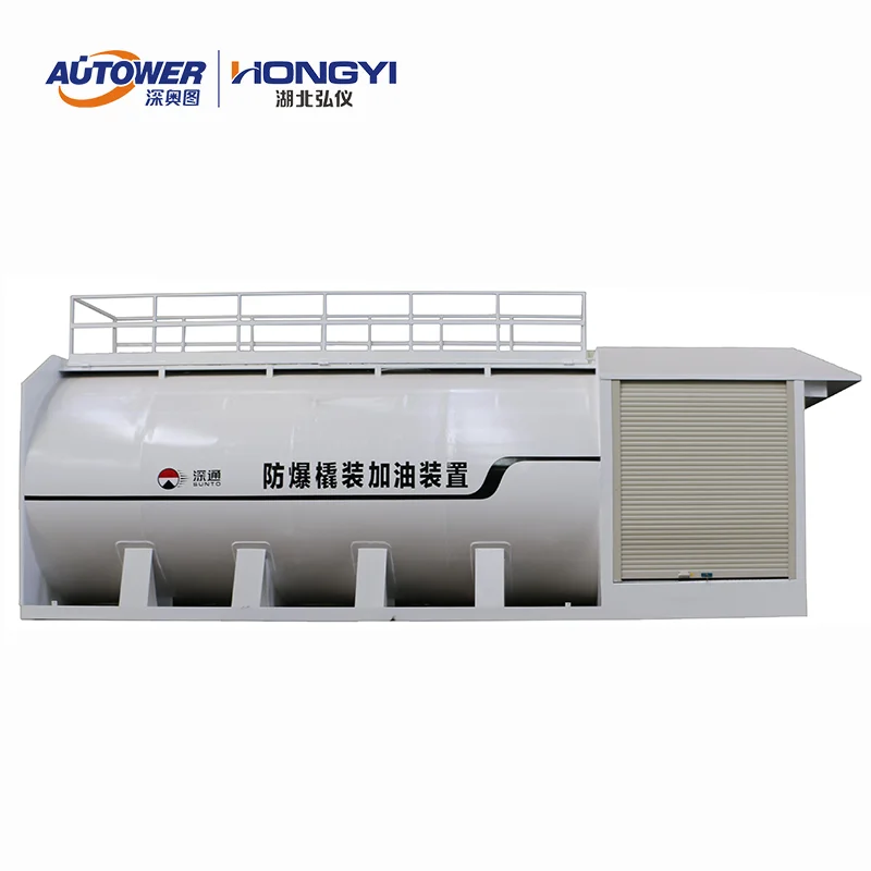 Double dispenser Fuel Container mobile filing station with storage tank Fuel dispenser Level gauge Gas detector for LPG/LNG