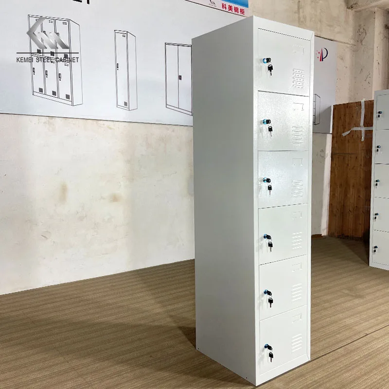 cheap wardrobe clothes cabinet 6 door steel metal locker for gym or changing room
