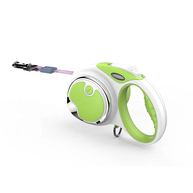 Retractable Dog Leash Heavy Duty Reflective Nylon Tape Lead for Pets Up to 120 LBS Tangle Free Design