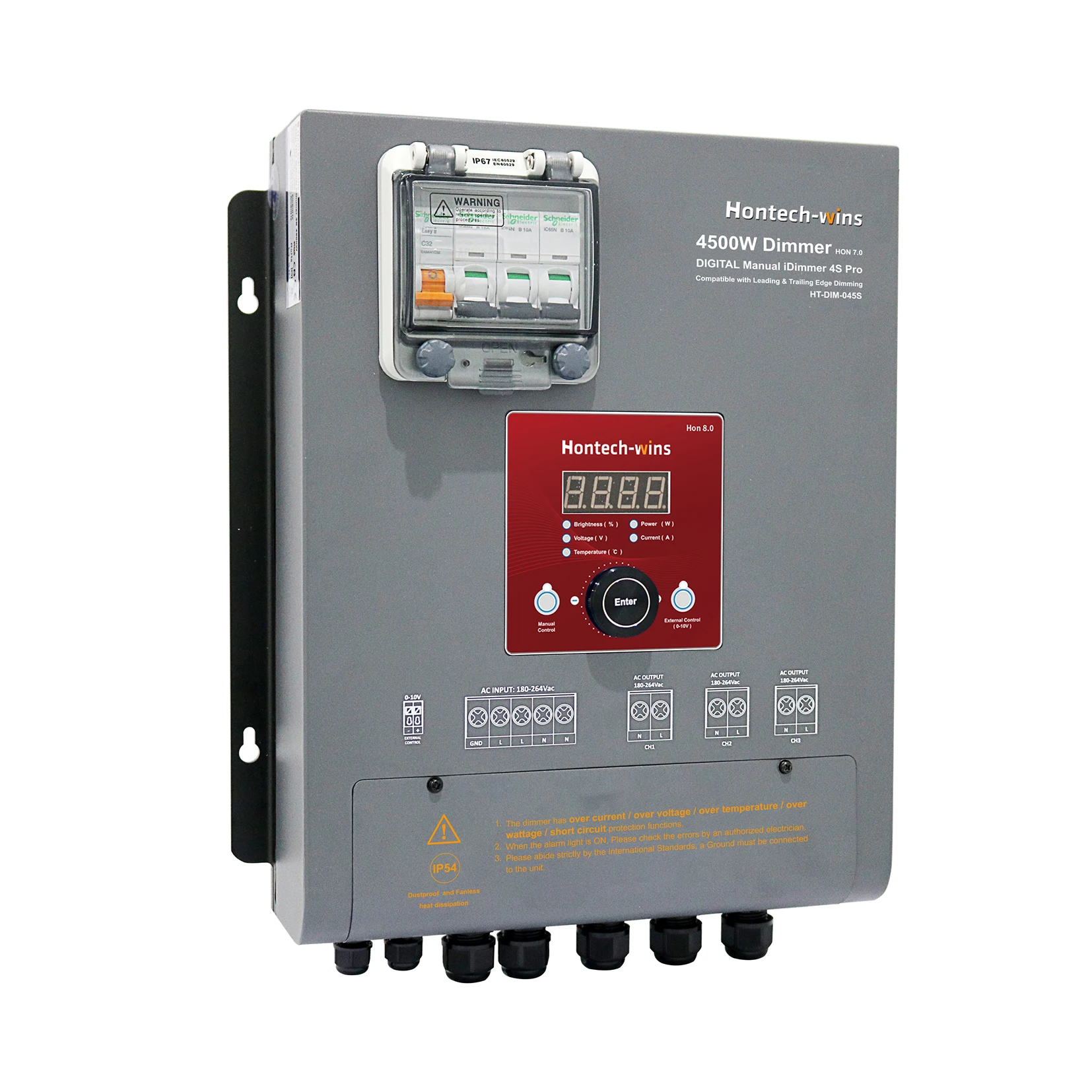 LED Dimmer Controller Manual Switch, Programmable Dimmer Switch1500W/3000W/4500W