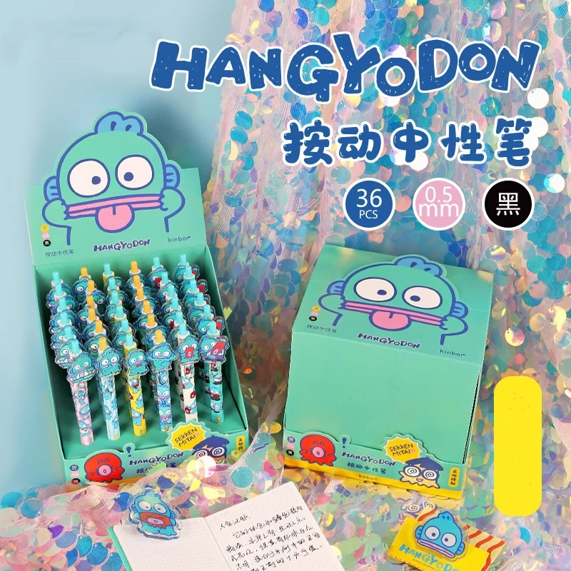 Юбон оптовая продажа kawaii Hangyodon гелевая ручка 36 шт. мультяшная писательская для студентов офисные школьные принадлежности подарки аниме канцелярские товары