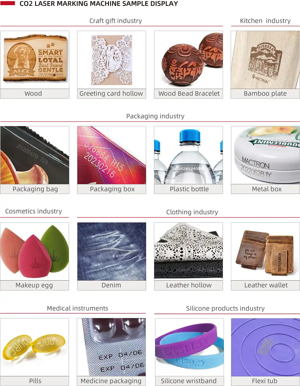 Silicone Wristband Logo co2 Radio Frequency Laser Engraving Machine