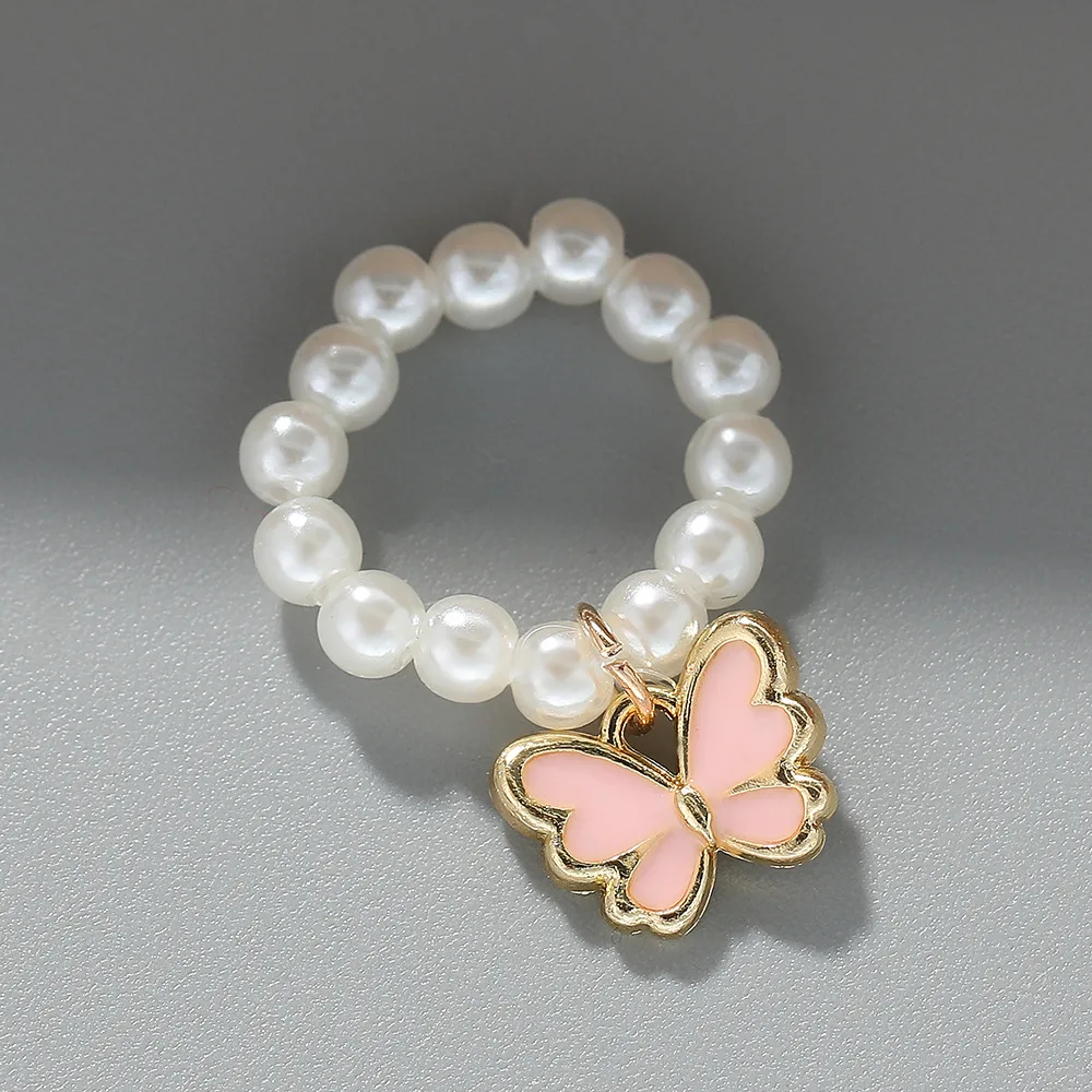 4 Sets Little Girls Dress Up Jewelry Gift Butterfly Pearl Bracelet Earring Necklaces Cute Kids Jewelry Set For Toddler Princess