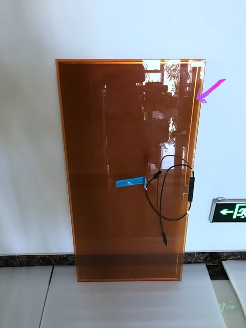 CDTE Red 40% 50%Transparent Thin Film Solar Panel For BIPV