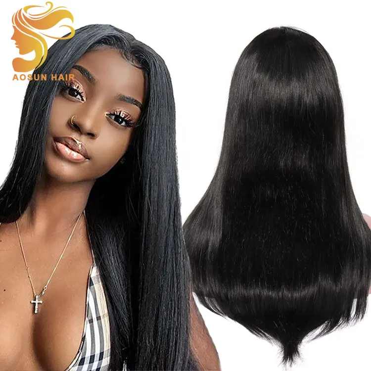 Aosun Brazilian Human Hair Lace Front Wig,Pre Plucked Lace Wig For Black Women,Natural Virgin Lace Wig Human Hair With Baby Hair