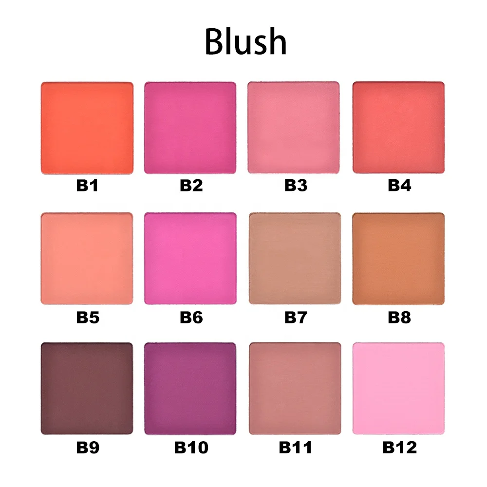 DIY Your Face Makeup Multiple Use Contouring Pressed Powder Vegan Face Blush Custom Palette