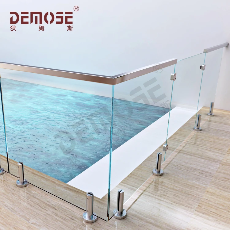 Pre-Assembled Railing Kit Railing Systems Terrific Glass Railing For Deck/Porch/Swimming Pool/Garden/Stair