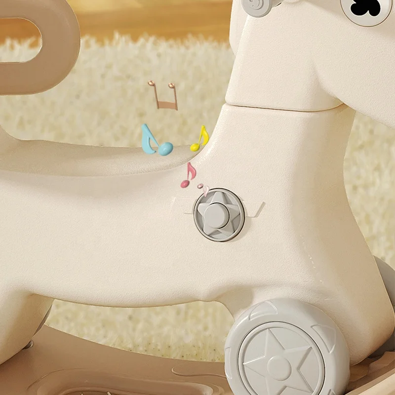 Wholesale cheap baby toys best-selling multi-functional baby rocking horse Inside the toy car can be moved with wheels and music
