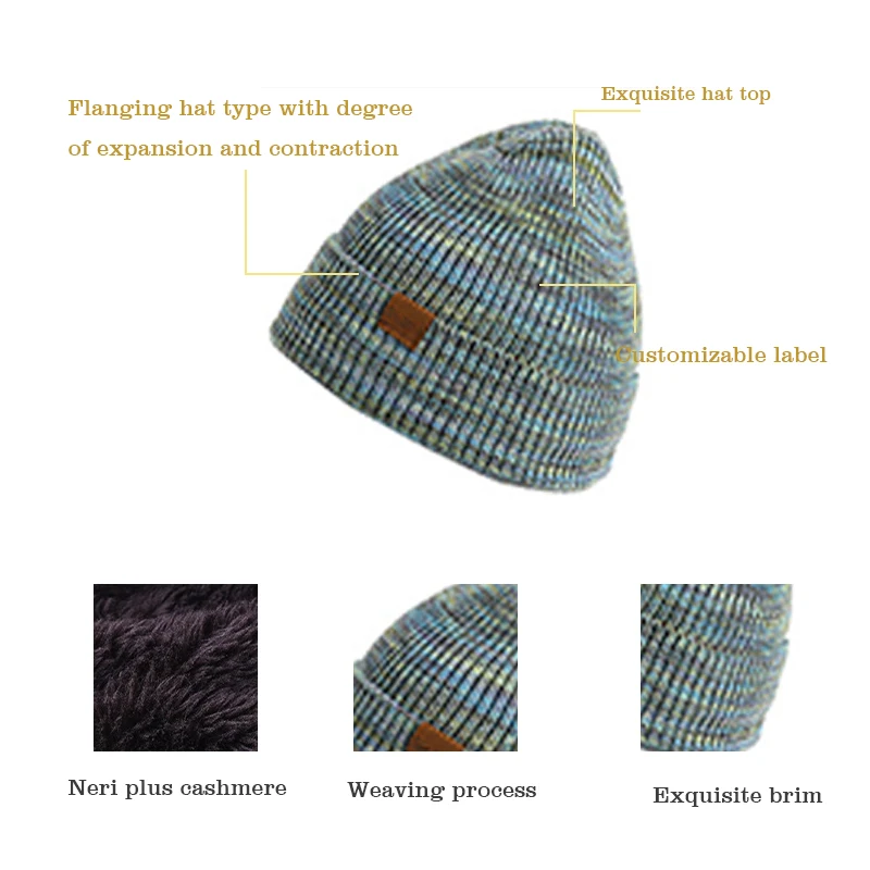 Зимний теплый вязаный шарф, Зимний вязаный крючком комплект из шапки и перчаток, Плотная шапочка для женщин и мужчин, толстый комплект из 3 предметов с пользовательской этикеткой