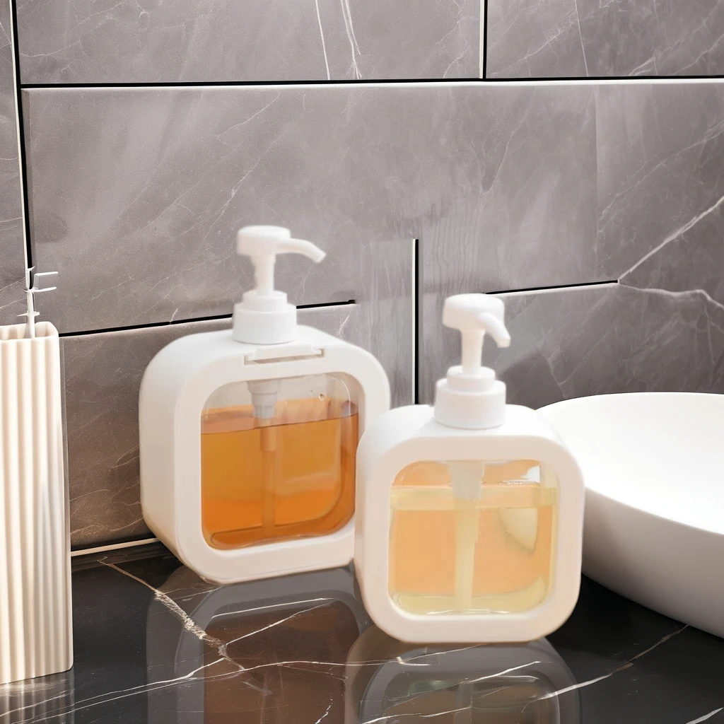 Large Capacity Plastic Hand Sanitizer Bottle with Pump Sprayer Empty Shower Gel Detergent Shampoo Foaming Foam Bottle