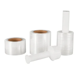 Manufacturer PE Mini Stretch Film For Packaging Pallet Lldpe Plastic wrapping 17mic hand stretch Wrap with handle