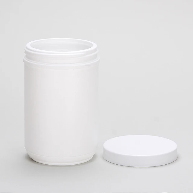 Custom Round Plastic Jars HDPE Container Protein Powder Jar Travel Plastic Bottle Storage Jars 1000ml