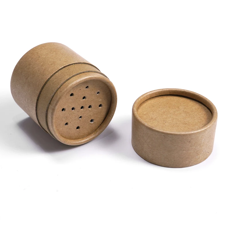 Loose Powder Sieve Hole Round Tube Kraft Paper Tube Round Packaging Food Grade Paper Tube