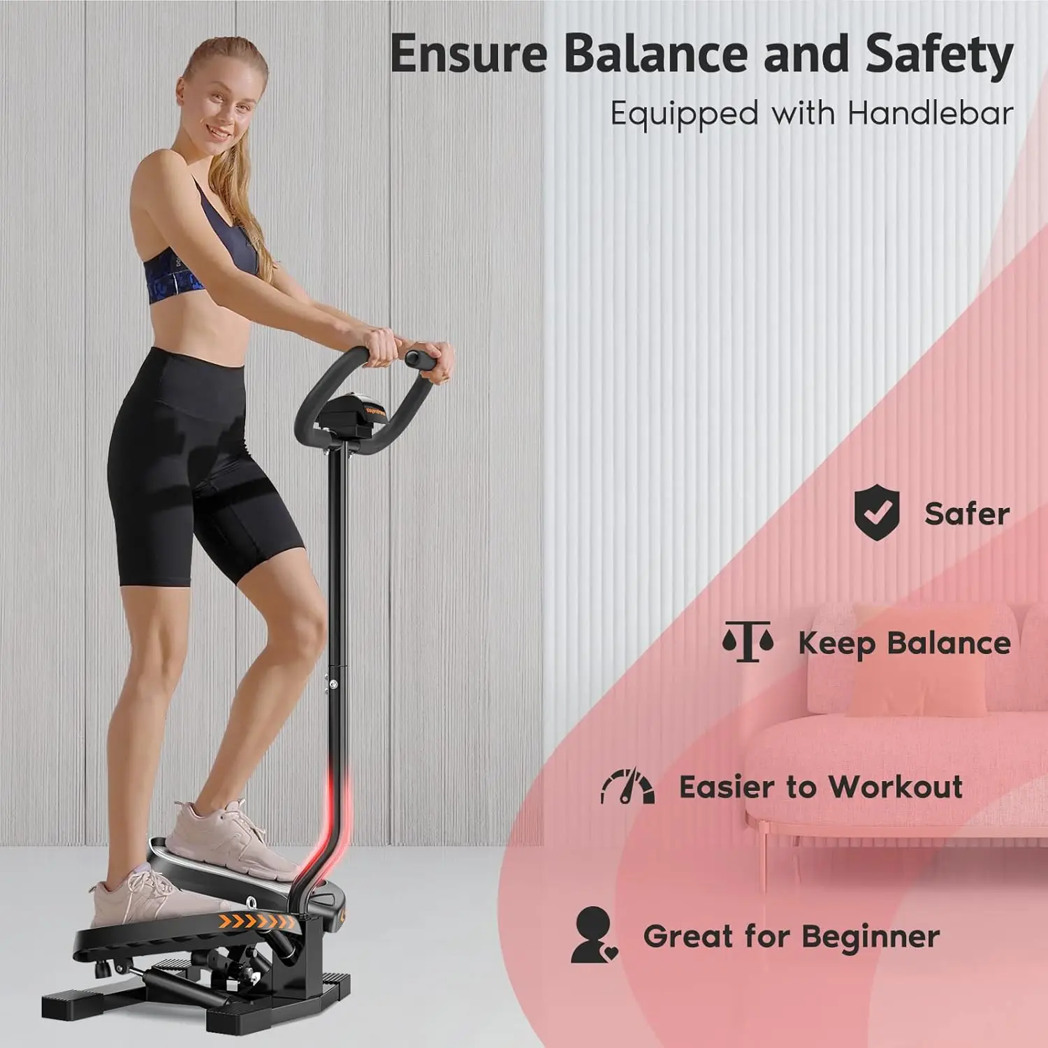 Stair Stepper Wellshow для упражнений-крутить шаговый с отягощениями и весом 330 фунтов