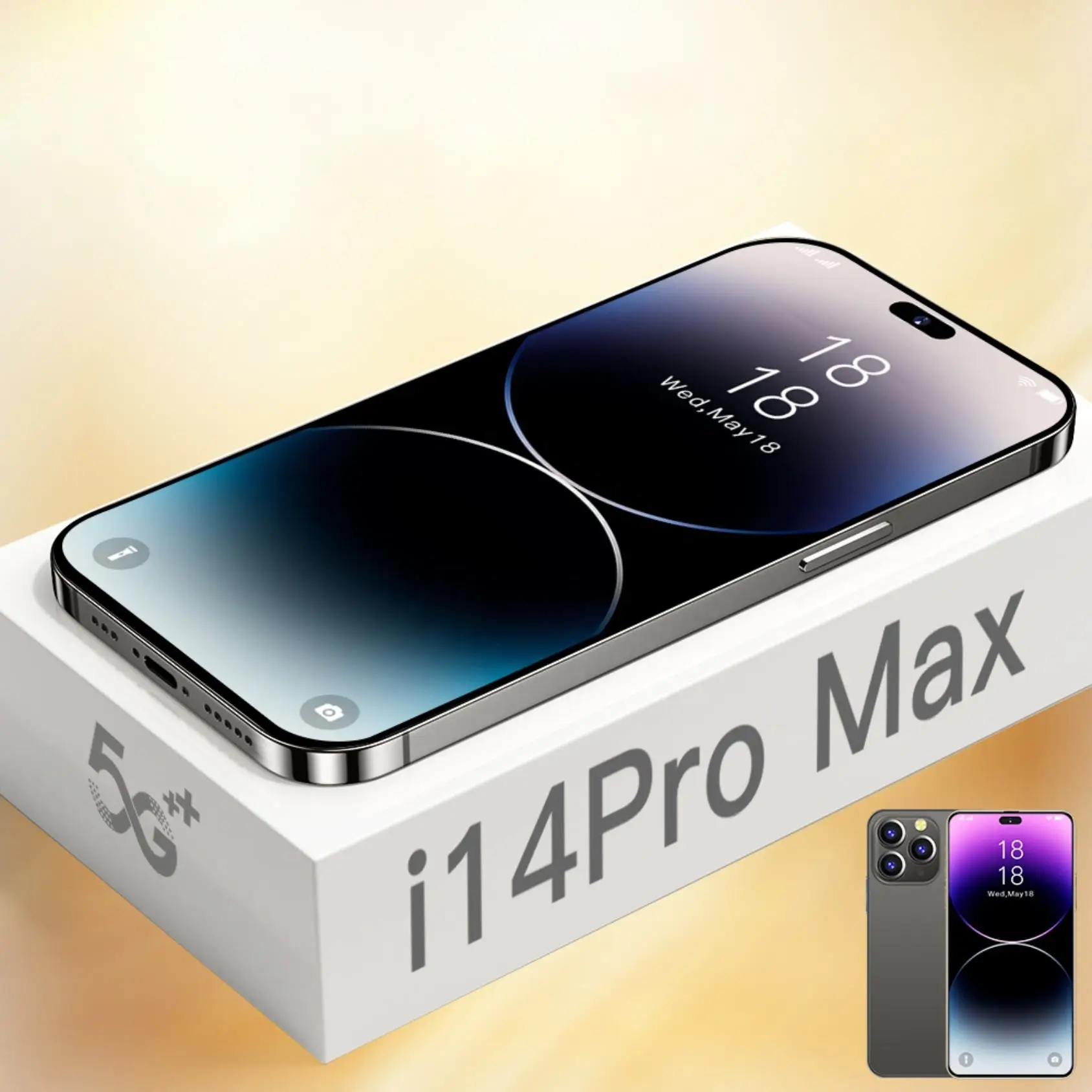 Fast drop ship Original i 14 pro max unlocked cell phone 7.3 inch Big Screen 12GB + 512GB Dual SIM Android 5G smart mobile phone