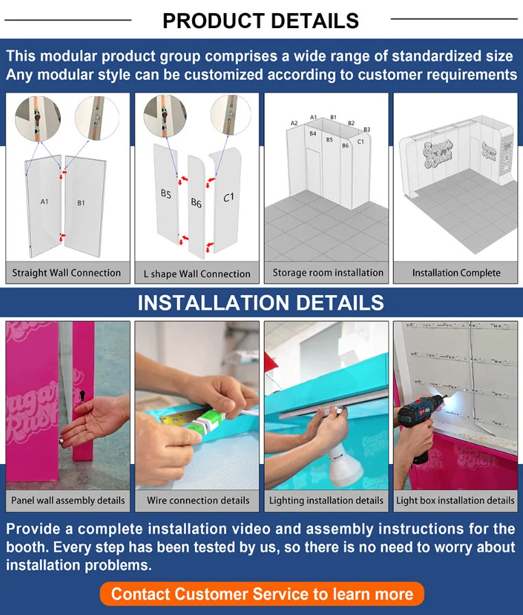 Сделай сам 10x30 выставочный стенд с лесом на заказ сменный для одежды высокого
