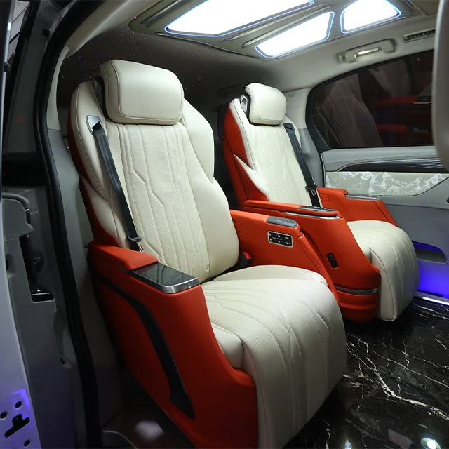 Luxury VIP electric motorized massage rotating van back seat sofa bed sprinter vito v class Sienna Carnival Express alphard