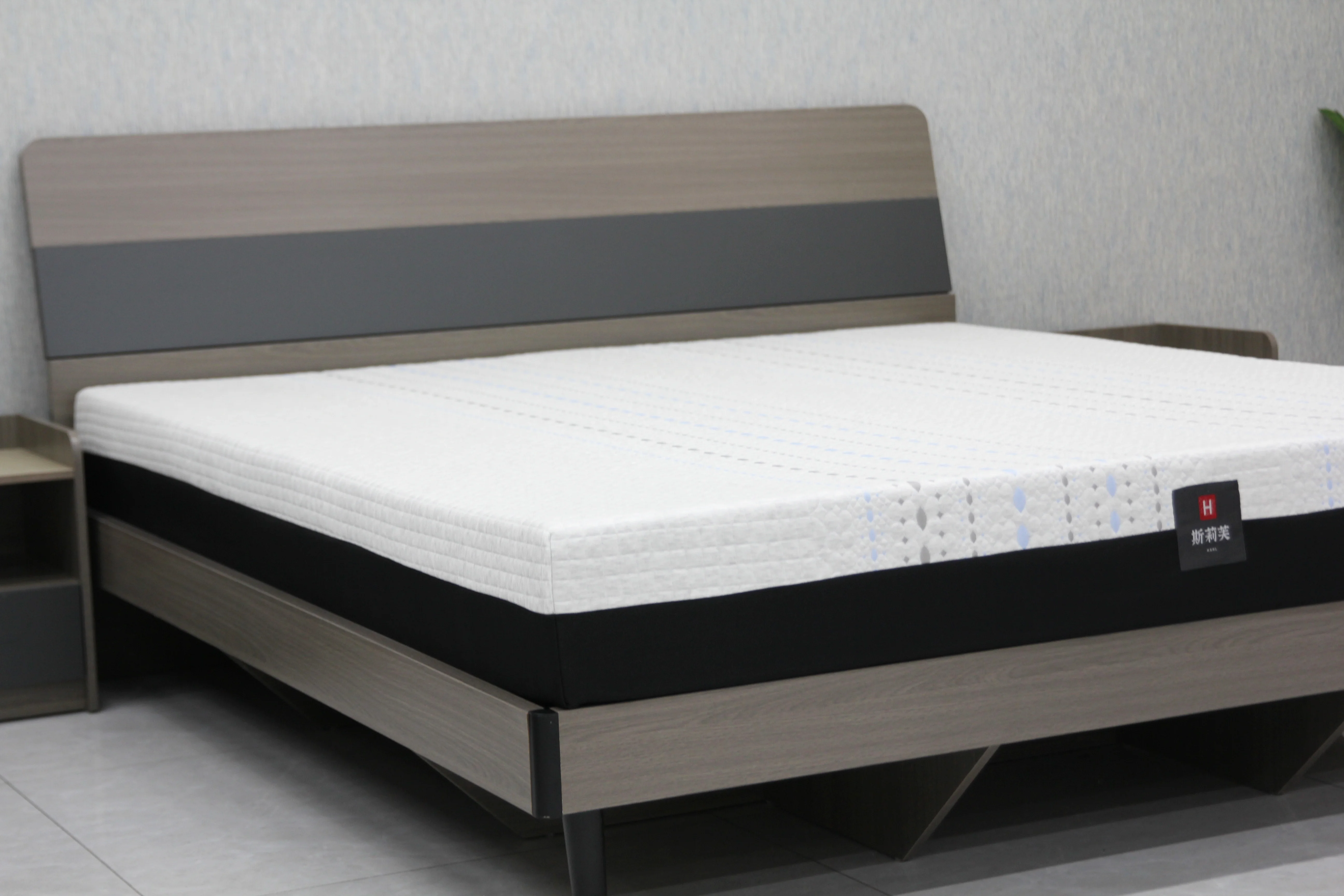 Fabric Quilted with Dacron Foam High-grade Silky Elastic Ripple Fiber Kitted Fabric minimalist style Bagged Memory Foam