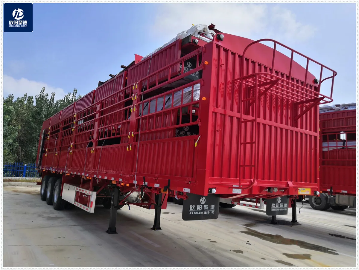  #OYJD Trailers good skill 40ft flatbed trailer 60t payload strengthen fence semitrailer use container gen set transport on