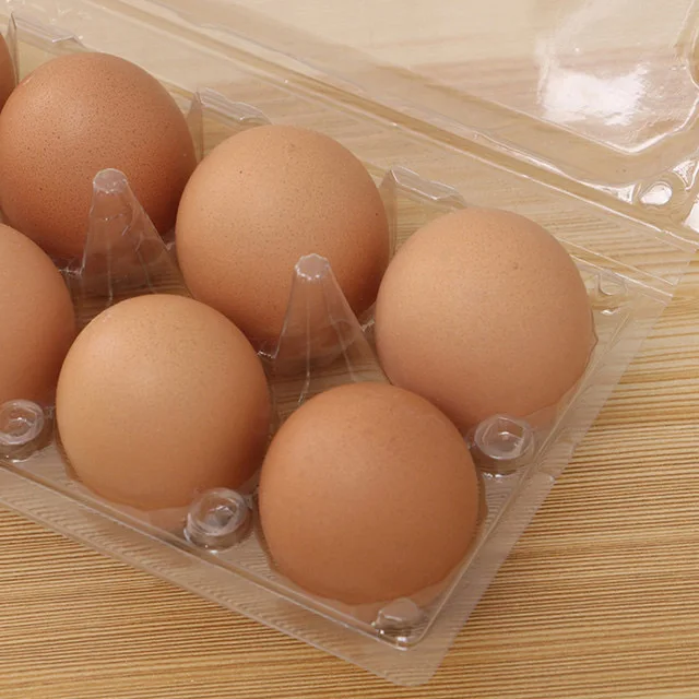 Wholesale Pet 6 Holes Transparent Holder Plastic Trays For Eggs