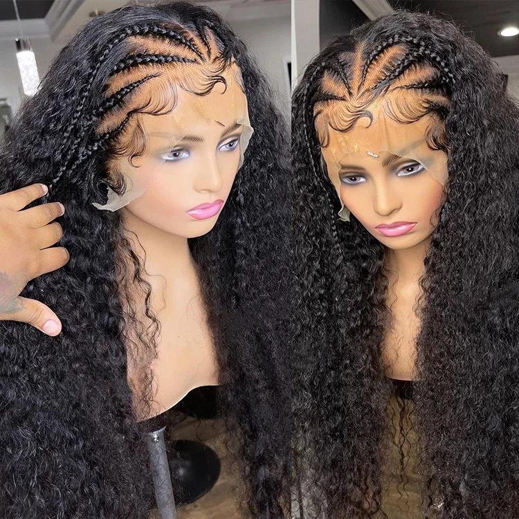 Cheap Raw Indian Hair Kinky Curly Glueless Wigs Human Hair Lace Front Hd Lace Frontal Wig Vendor Lace Front Wigs For Black Women
