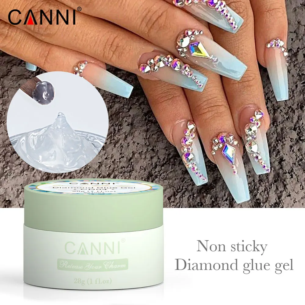 CANNI 28g Rhinestone Glue Gel Non Sticky Strong Hard Uv