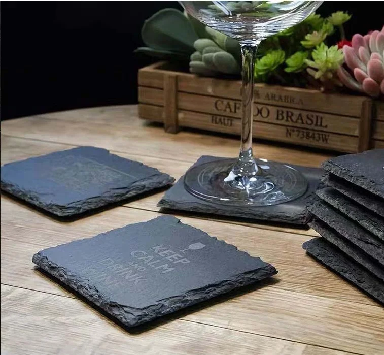 
Coasters Wholesale Personalized Wholesale Attractive Price Good Quality Printed Mats & Pads Marble slate Stone Coaster 