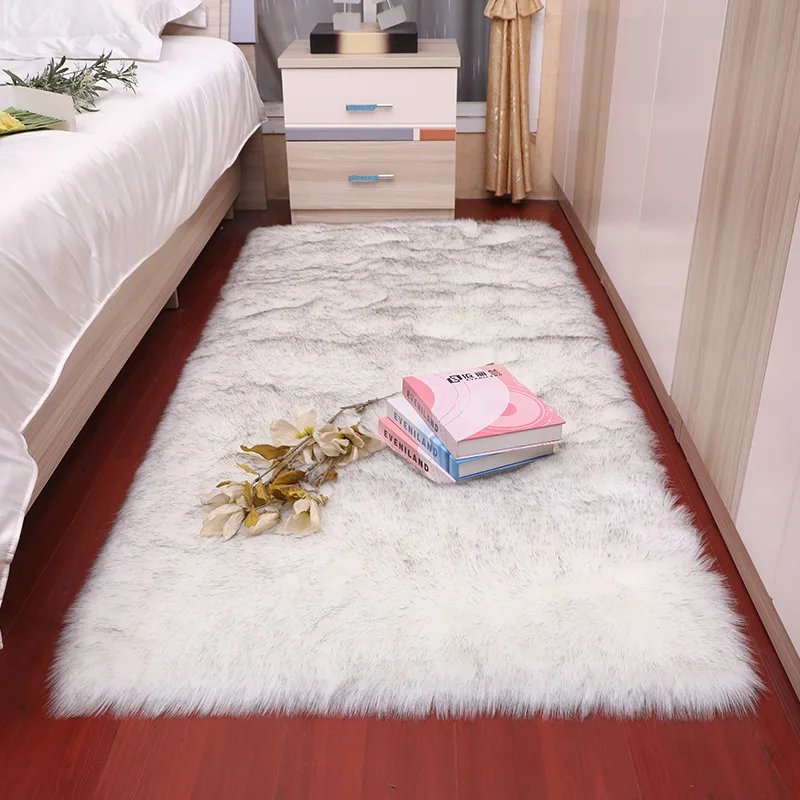 Luxury Alfombra Tapis Sheepskin Faux Fur Carpets and Rugs Mats Custom Carpets And Rugs Faux Fur Tapestry Area Rugs