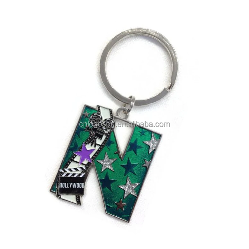 Hot Selling Hollywood Tourist Souvenir Star Shape Walk Of Fame Keychains