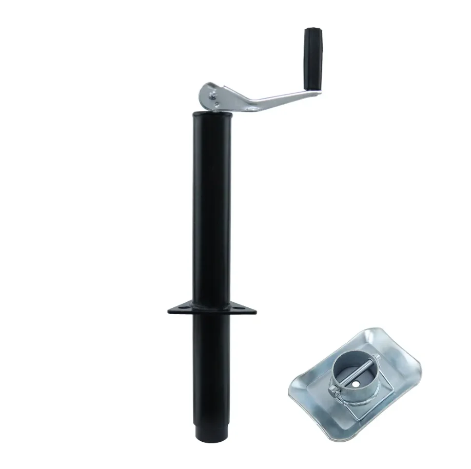 РЧ промышленные товары 2000 фунтов верхний каркас прицепа домкрат с ножной пластиной и 6-дюймовым колесом