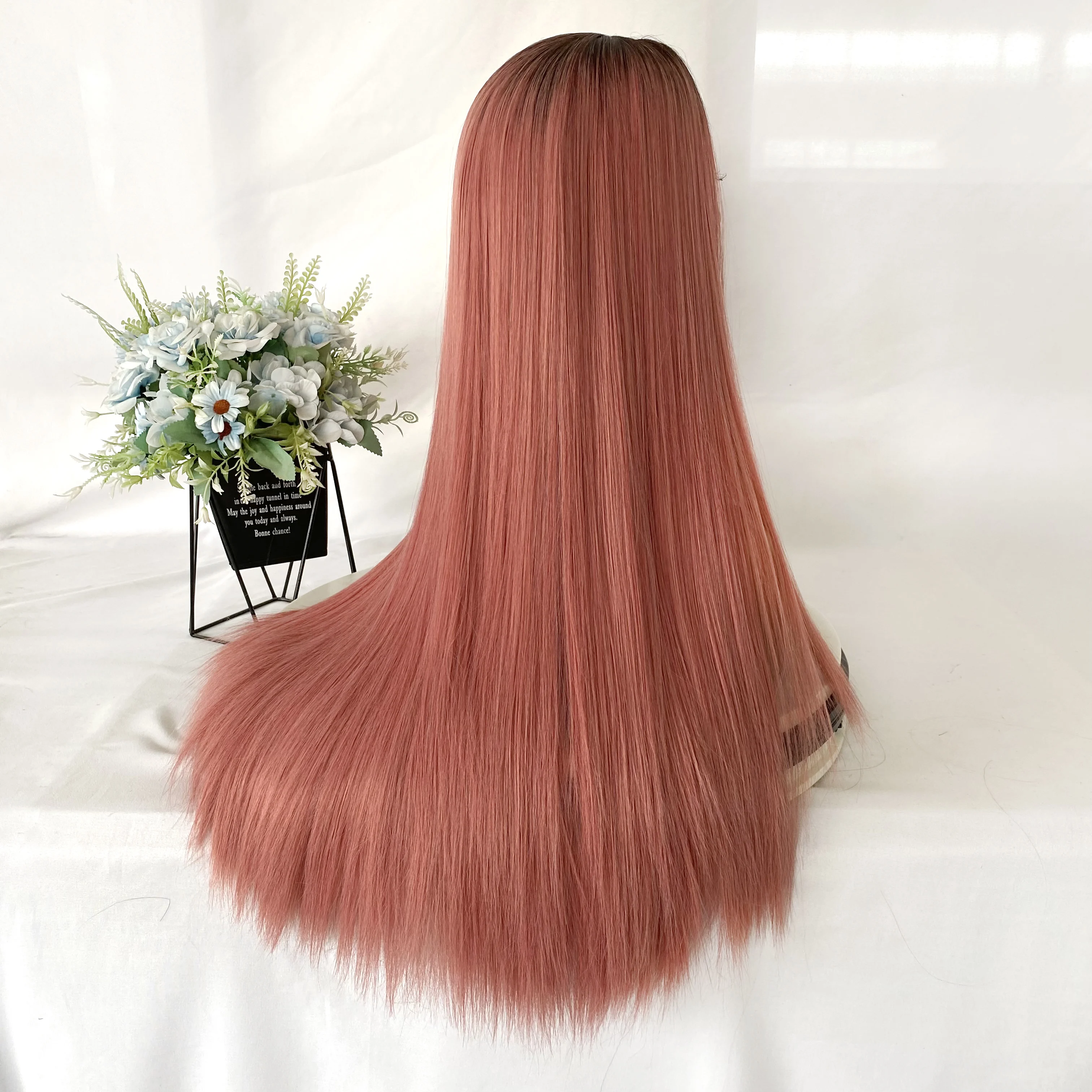 wholesale heat resistant women wigs cheap high quality fiber natural premium synthetic long hair wigs