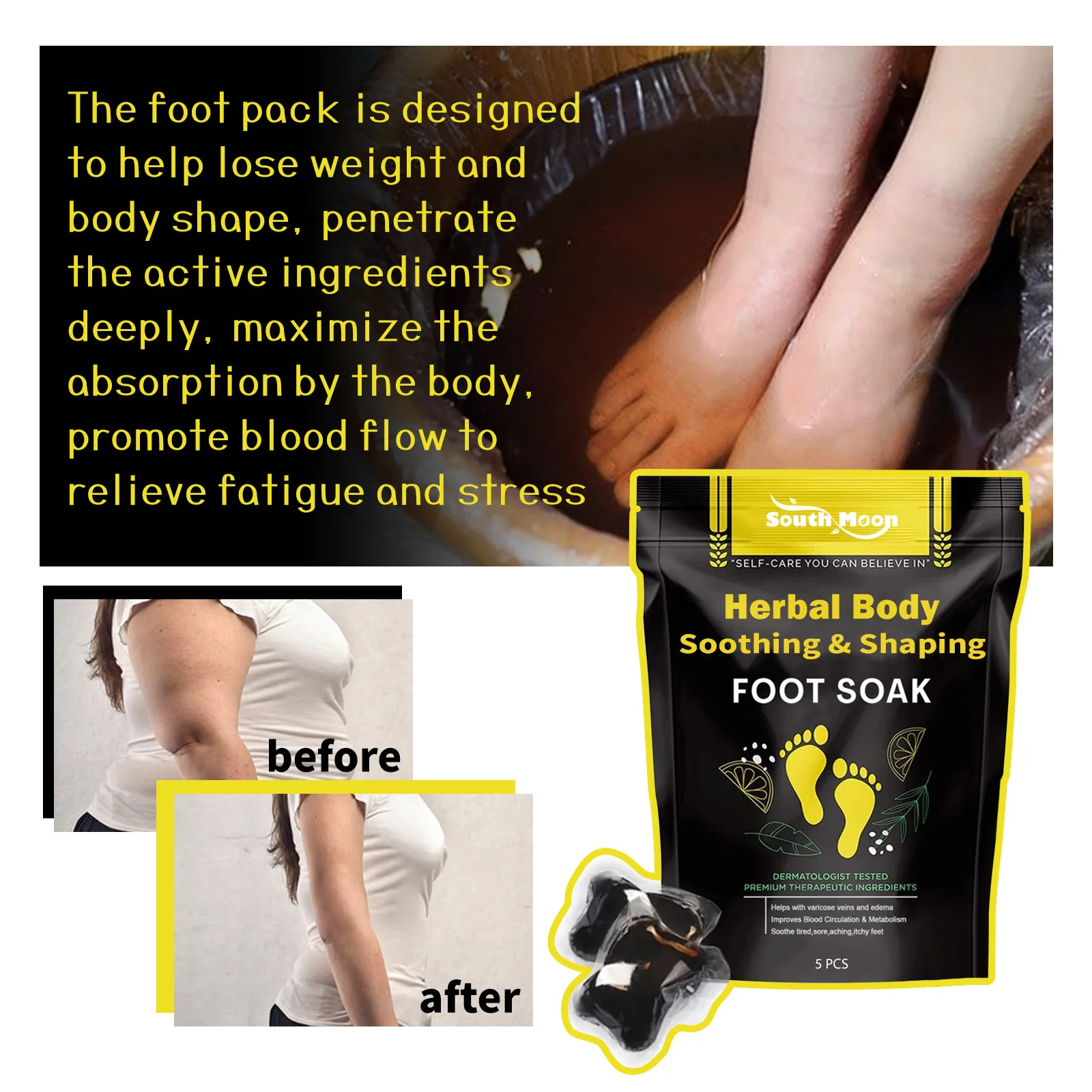 Best Price Pedicure Cares Products Herbal Detox Shaping Cleansing Foot Soaking Beads Portable Liquid Spa Foot Soak
