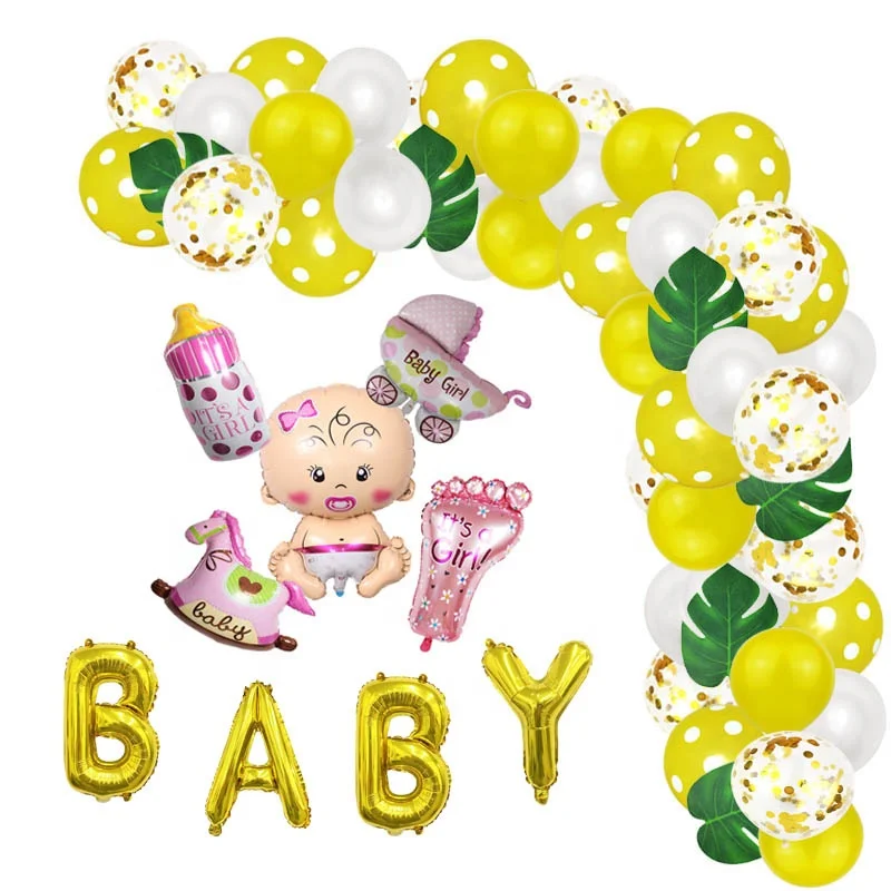 Blue Balloon Garland Arch Kit Baby Blue and White Balloons for Baby Shower Birthday Party Decoration and Gender Reveal Balloons