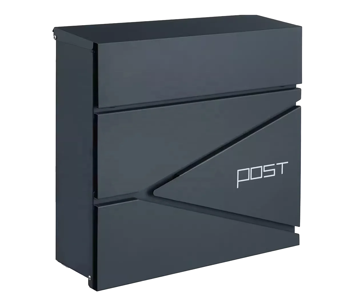 Outdoor  Letter Drop Box Galvanized Sheet Postboxes Wall Mounted Metal Style Mailbox  for Apartment