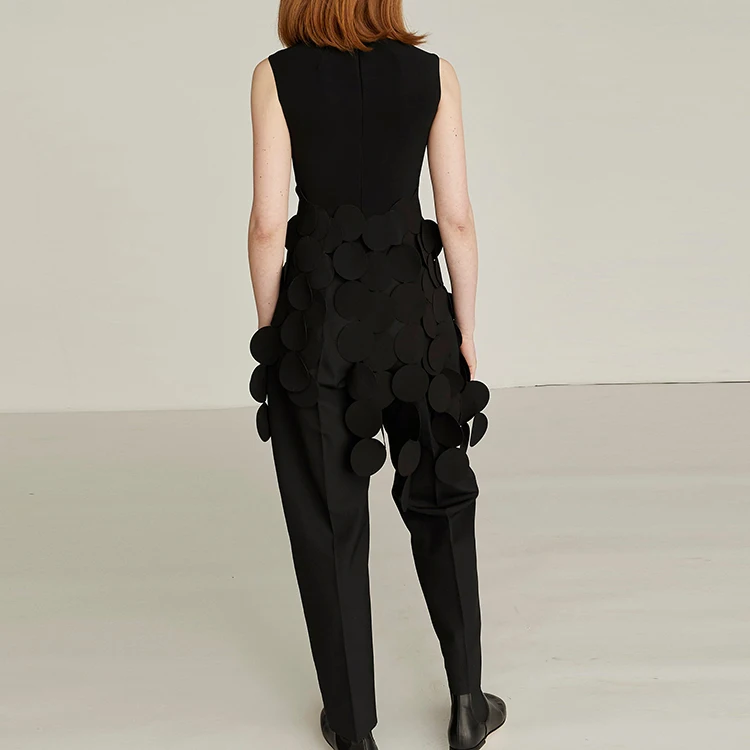 Manufacturer 2023 Summer Custom OEM Custom Sleeveless Back Zipper custom Tassel Office Lady Fashion Top Dress