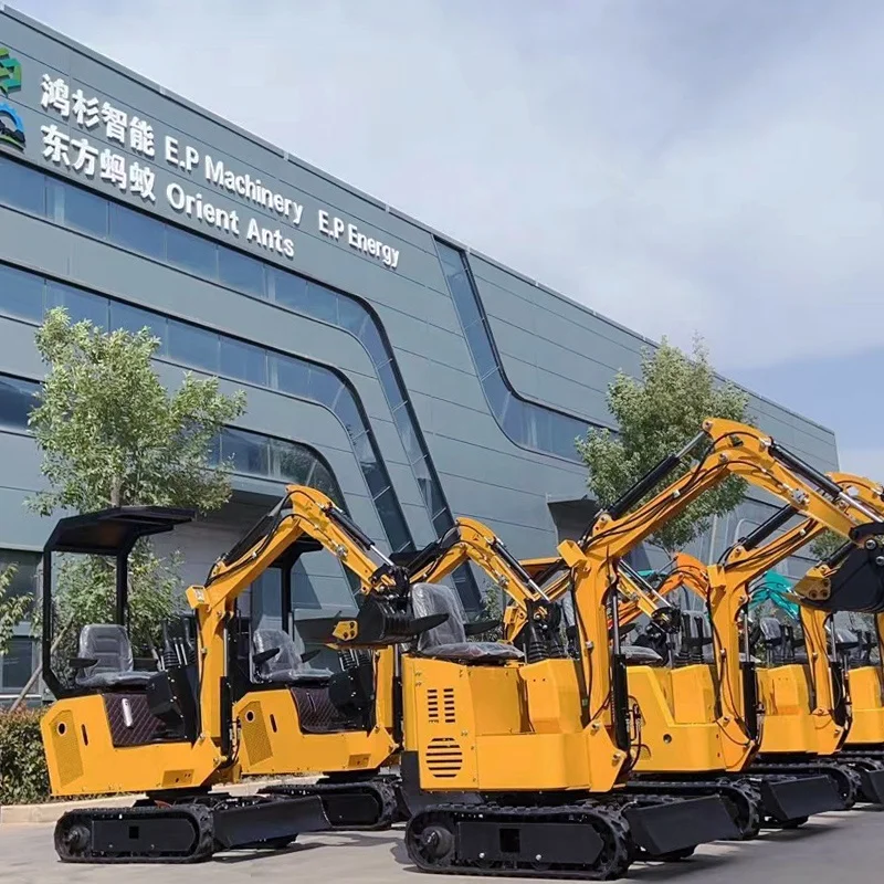 Portable New Electric 1Ton Small Battery Micro Digger Prices List Crawler Mini Excavators Towable Backhoe 1T Compact Baggers
