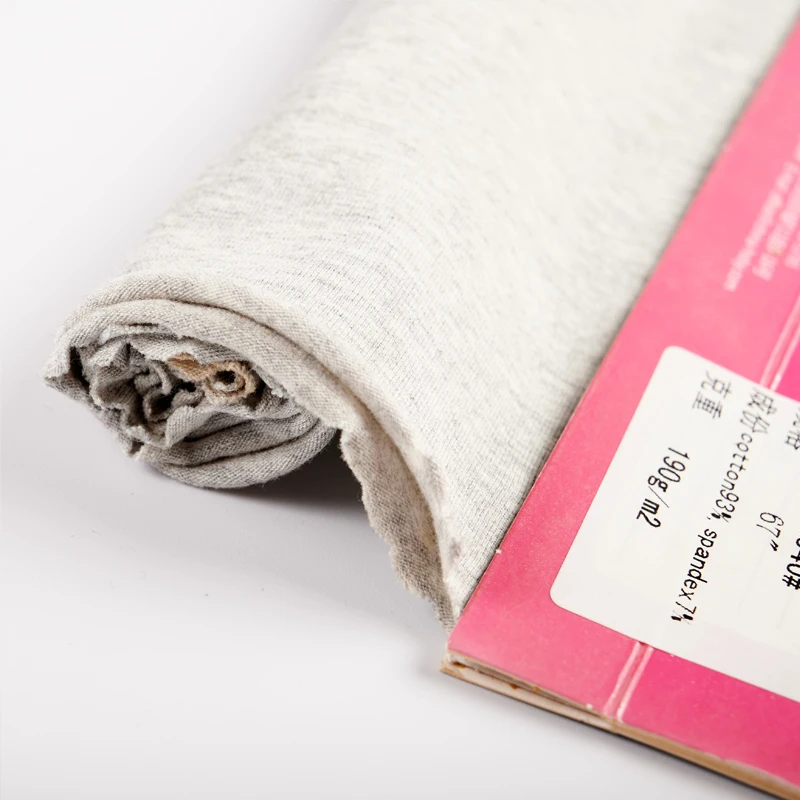93% Cotton 7% Spandex 170cm 190Gsm Single Jersey Knit Use For Apparel  Underwear fabric Jocket
