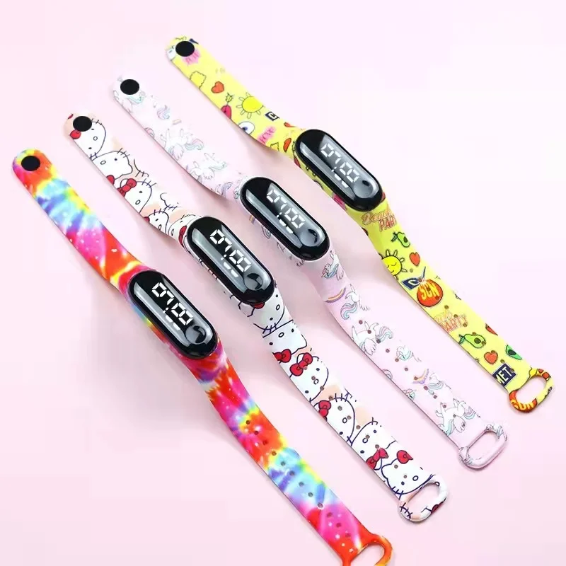 Superhero Watch For Kids Hulk-iron Cartoon bracelet LED cartoon figures children digital students fashion watch&