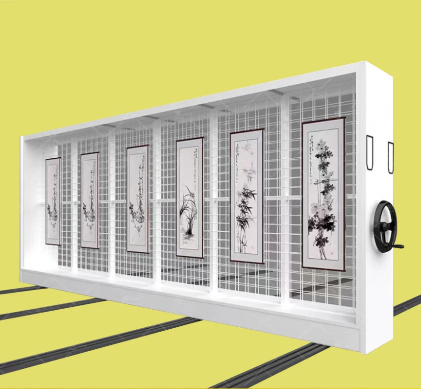 Modern High-Density Mobile Shelving System Metal Construction for Libraries Outdoor Spaces Schools Warehouses Home Offices