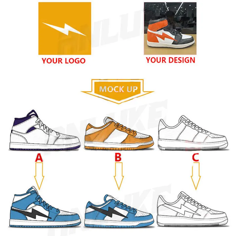 2022 Factory Design Custom Logo Sneakers Sb Dunkes Footwear Genuine Leather Unisex Customized Shoes