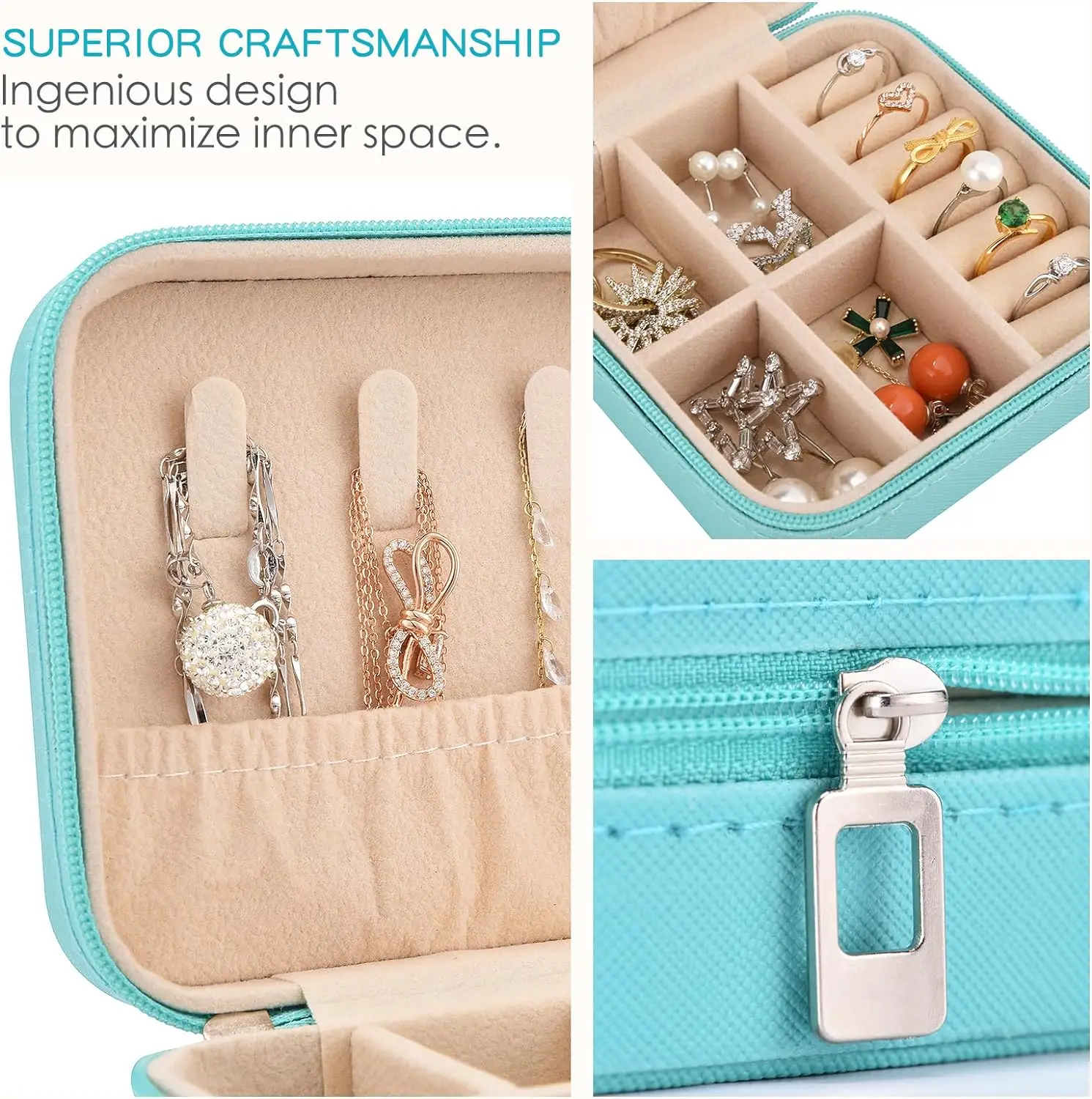 Jewelry Box/Organizer/Case for Necklaces Earrings Rings Bracelets