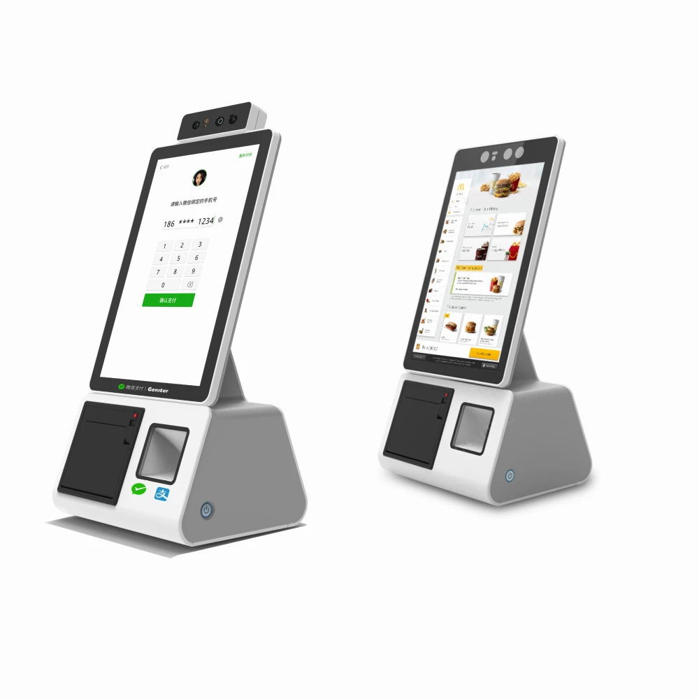 Fast Food 10.1 Inch Self Service Touch Screen Digital Restaurant Self Ordering Payment Kiosk
