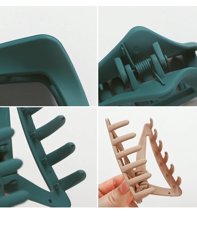 New Fashion Luxury Hairpin Frosted Hair Claw Clip Triangle Large Claw Clip Plastic Acrylic Hair Clip Claw