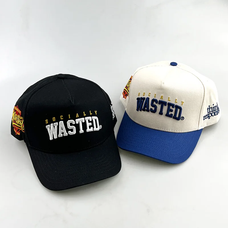 Custom Embroidered Logo Sport Cap Fashion Stylish Wholesale A Frame Cap Fitted Baseball Caps For Men