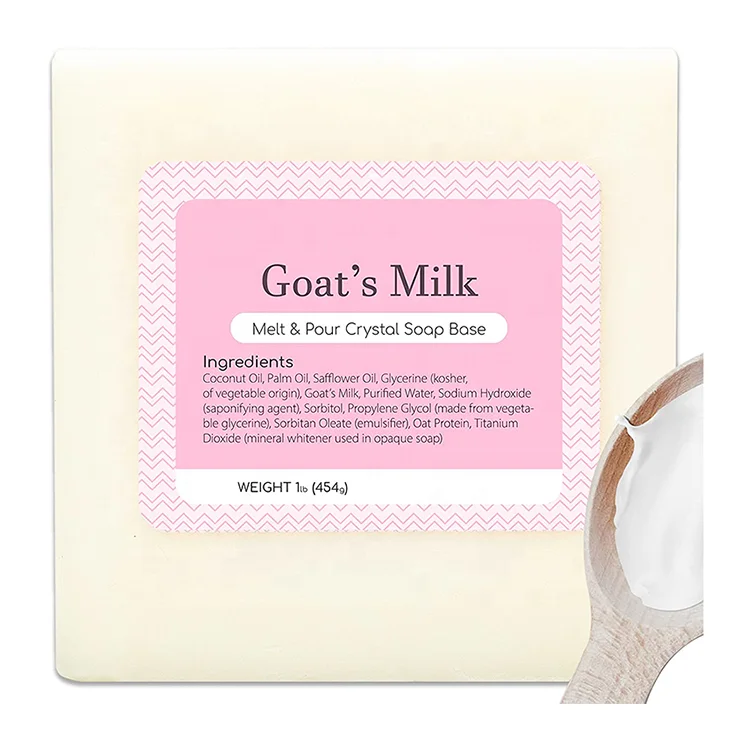 Manufacturers customize DIY natural handmade melt and pour goat milk soap base for skin care